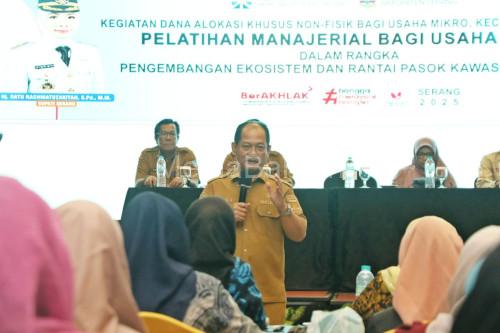 Wakil Bupati Serang, Najib Hamas di pelatihan UMKM. Foto: Arif Sholeh