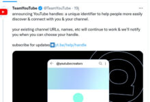Nama baru bagi Chanel Youtube. Foto: Twitter