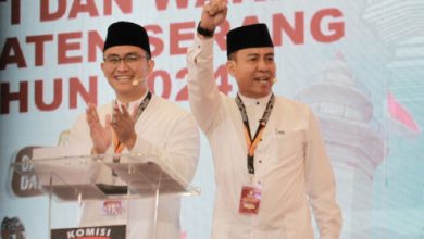 Nanang Supriatna, Cawabup Serang bersama Andika Hazrumy, Cabup Serang Nomor Urut 1. Foto: Budi Wahyu Iskandar