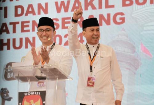 Nanang Supriatna, Cawabup Serang bersama Andika Hazrumy, Cabup Serang Nomor Urut 1. Foto: Budi Wahyu Iskandar