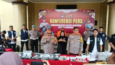 Kapolres Serang, AKBP Condro Sasongko ungkap jaringan narkoba lintas provinsi. Foto: Yono