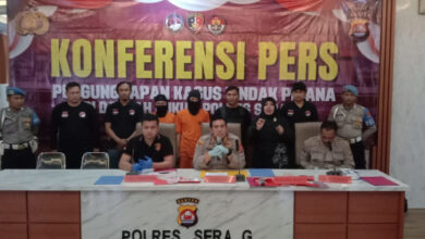 Pengungkapan kasus narkoba di Polres Serang. Foto: Yono