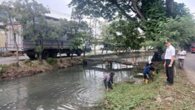 Pemkot Tangerang melakukan normalisasi drainase dan anak Sungai Cisadane. Foto: Antara