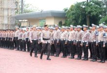Gelar pasukan Operasi Patuh Maung 2025 di Polda Banten. Foto: Antara