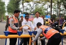 Tempat parkir resmi di sekitar Taman Elektrik, Kota Tangerang untuk hindari Pungli. Foto Antara