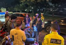 Polres Serang gelar patroli kring serse. Foto: Yono