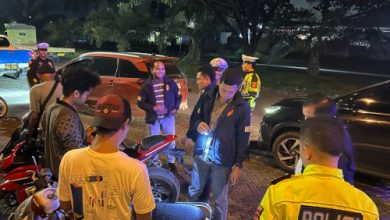 Polres Serang gelar patroli kring serse. Foto: Yono