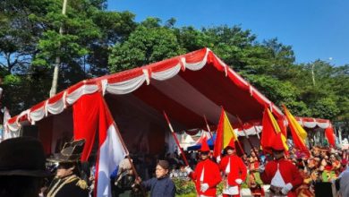 Pawai Budaya HUT Kota Serang ke-17. Foto: Antara