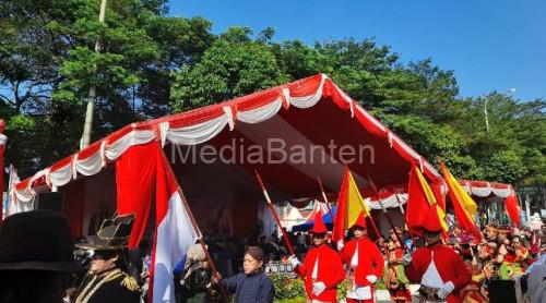 Pawai Budaya HUT Kota Serang ke-17. Foto: Antara