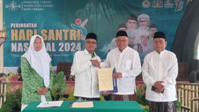 PCNU Kota Serang melakukan MoU dengan Unbaja dan PKBM Daguina. Foto: Taufik Hidayat