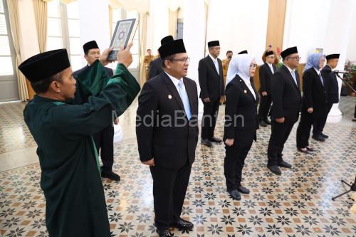 Gubernur Banten, Andra Soni melantik 10 pejabat eselon 2. Foto Biro Adpim Banten