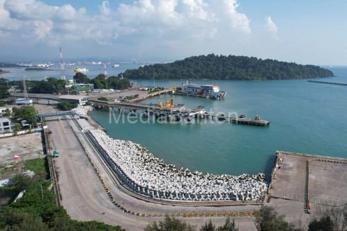 Pengembangan infrastruktur di Pelabuhan Merak. Foto: Antara