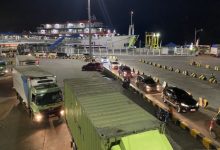 Suasana Pelabuhan Merak pada Sabtu malam. Foto: Antara