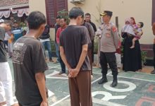 Pelajar SMK dan SMP Tangerang yang akan tawuran. Foto: Yono