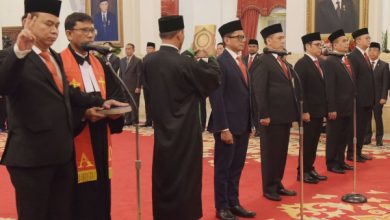 Pelantikan Menkominfo dan 5 wakil menteri lainnya di Istana Negara. Foto: Setkab RI