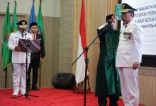 Pelantikan Nanang Sasefudin menjadi Pj Walikota Serang. Foto: Biro Adpim Banten