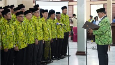 Pelantikan Pengurus Dewan Masjid Kabupaten Pandeglang 2025 - 2030. Foto Sutisna