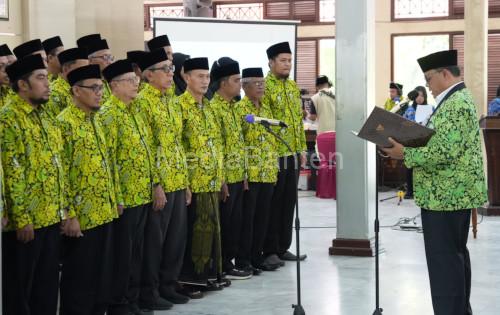 Pelantikan Pengurus Dewan Masjid Kabupaten Pandeglang 2025 - 2030. Foto Sutisna