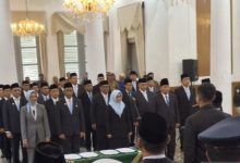 Pelantikan pejabat eselon 2 di Pemprov Banten. foto: antara