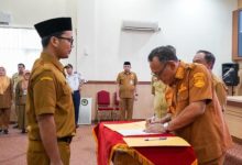 Pelantikan 43 pejabat fungsional di Kota Cilegon. Foto: Daeng Yus