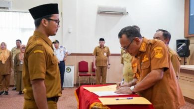 Pelantikan 43 pejabat fungsional di Kota Cilegon. Foto: Daeng Yus