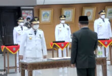 Pelantikan Al Muktabar jadi Pj Gubernur Banten. Foto: Chanel Kemendagri