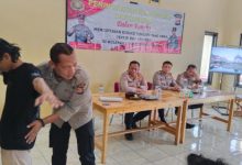 Polres Serang menggelar pelatihan Satkamling. Foto Yono