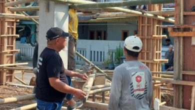 Pembangunan gedung baru TPA di Perumahan Taman Lopang Indah, Kota Serang. Foto: Yono