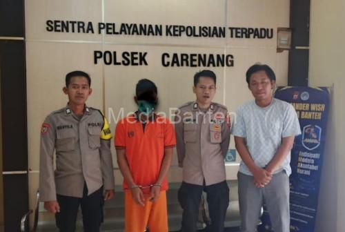 Polsek Carenang tangkap pelaku pembobol toko kelontongan. foto Yono