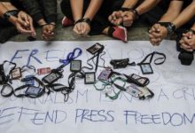 Ilustrasi pembungkaman pers. Foto: BBC Indonesia