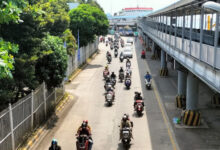 Pemudik Motor di Pelabuhan Bakauheni. Foto: LKBN Antara