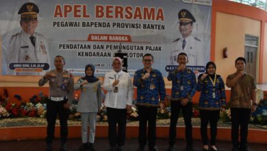 Apel berasama Bapenda Soal Pajak Kendaraan Bermotor. Foto Biro Adpim Banten