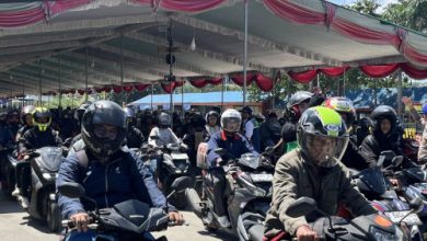 Pemudik motor memadati Pelabuhan Bakauheni. Foto Antara