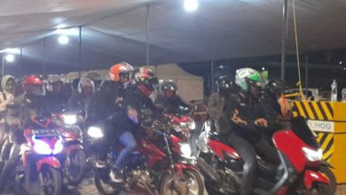 Pemudik motor di Pelabuhan Ciwandan. Foto: LKBN Antara