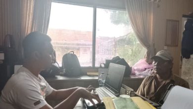 Polsek Cikupa memeriksa seorang debt collector. Foto Antara