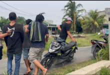 Penangkapan pelaku pencuri motor parkiran di Serang. Foto: Yono