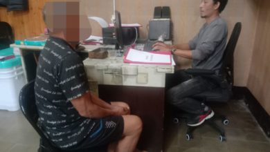 Pencuri motor Honda Beat di Polsek Ciruas. Foto: Yono