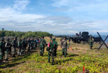 Latihan pertahanan pantai dari Yonranratfib 2 Mar. Foto: Ahmad Munawir - Menkav 2 Mar