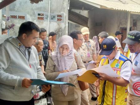 Pendataan tanah jalan menuju Mabes TNI Cilangkap. Foto: Diskominfotik DKI Jakarta