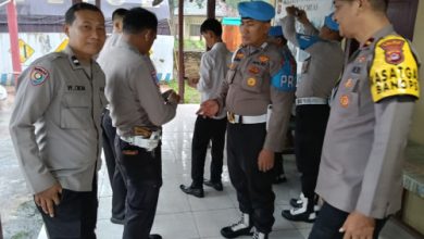 Penagakan ketertiban dan kedisiplinan di 6 polsek oleh Propam Polres Serang. Foto: Yono