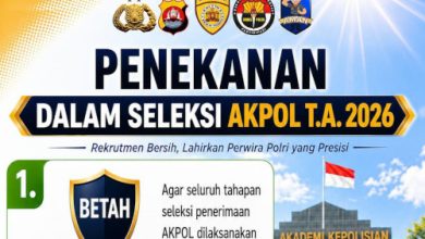 Penerimaan anggota Polri di Polda Banten menerpakan prinsip BETAH. Foto Daeng Yusvin