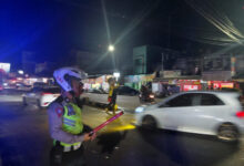 Patroli rutin dari Satlantas Polresta Serang Kota. Foto: Yono
