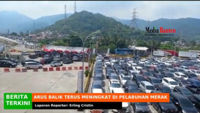 Arus balik pelabuhan Merak naik siginifikan.