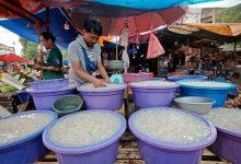 Pedagang kolang kaling. Foto Istimewa