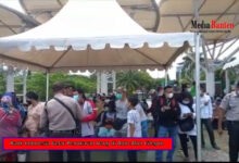 BI Perwakilan Banten gelar penukaran uang di Alun-alun Cilegon.