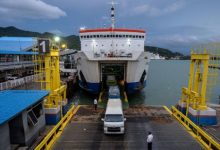 Kapal RoRo Pelabuhan Merak. Foto: Antara