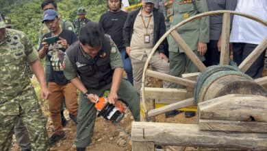 Penutupan tambang emas ilegal di TNGHS. Foto Antara