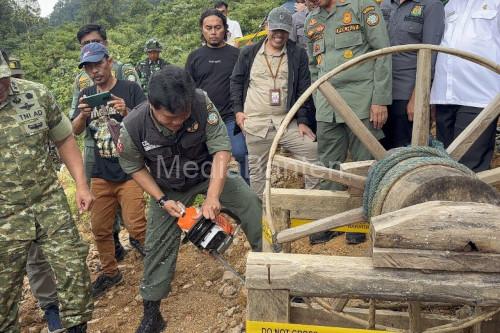 Penutupan tambang emas ilegal di TNGHS. Foto Antara