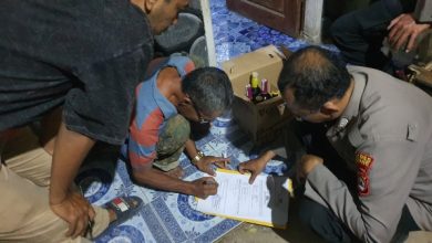 Berita acara penyitaan miras dalam Operas Pekat Maung. Foto: Yono