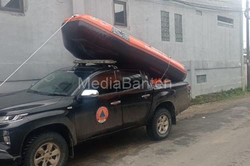 Perahu karet milik BPBD Kabupaten Lebak. Foto: Antara